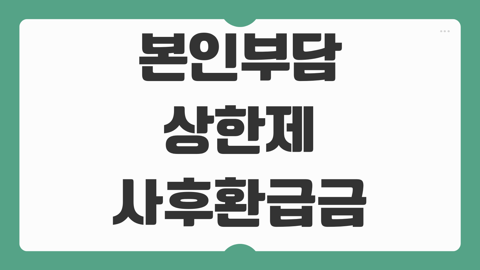 본인부담 상한제 사후환급금 신청 대상 조회 방법과 환급금 입금 시기 총정리