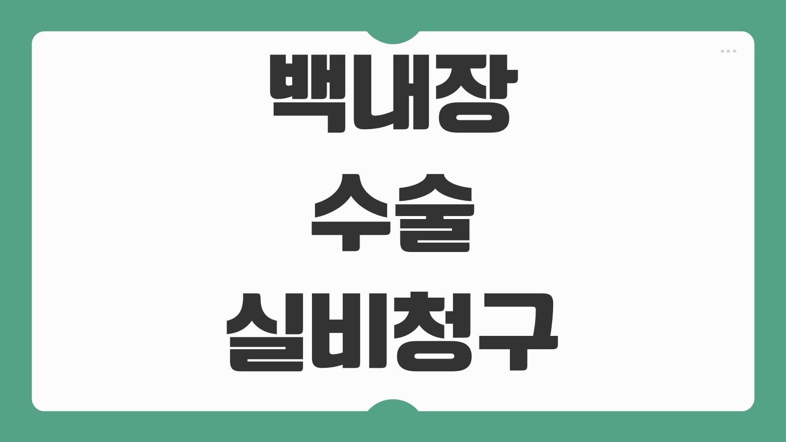 백내장수술 실비보험 청구서류 입원통원 인정기준 자기부담금 비급여 항목