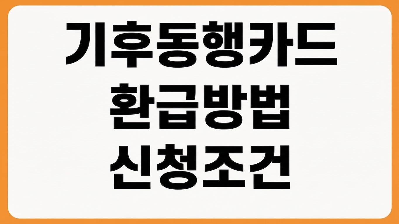 성남시 기후동행카드 환급 월 3만원 돌려받는 방법 신청 조건 환급 일정