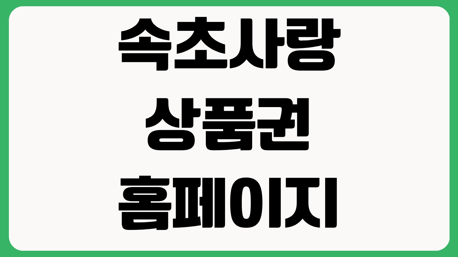 속초사랑상품권 홈페이지 바로가기 카드발급 가맹점 조회 충전방법 사용처 확인