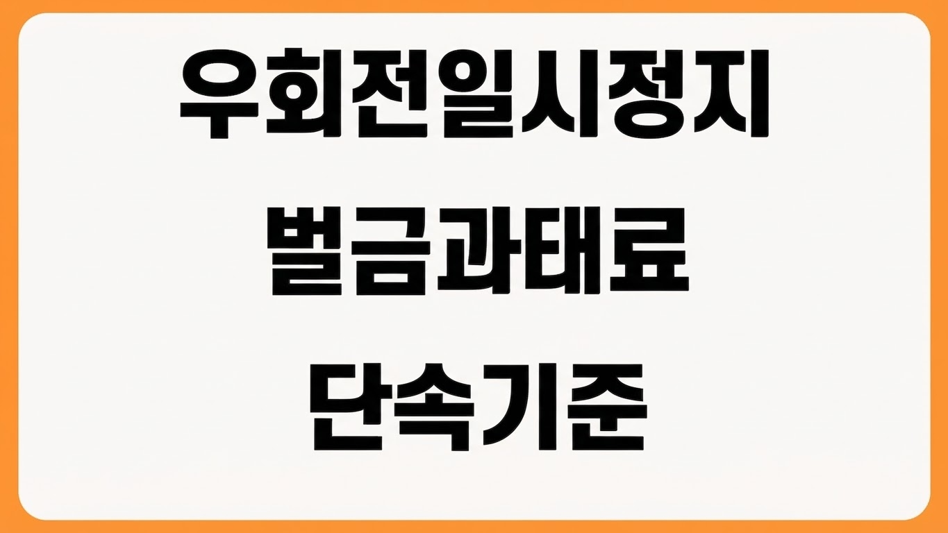 우회전 일시정지 방법 위반 벌금 과태료 벌점 단속 기준 최신 규정